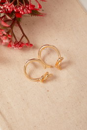 Heliophilia Silver Pendientes de Metal Dorados